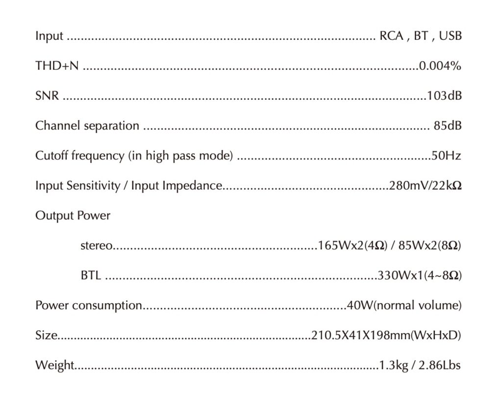 specs A300