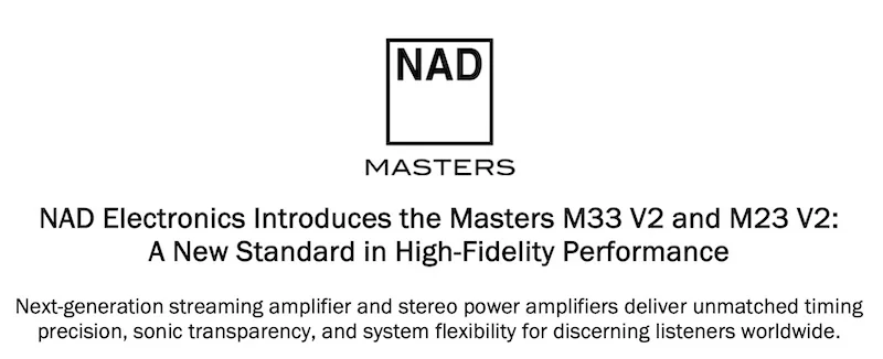 NAD Electronics M33 V2 and M23 V2